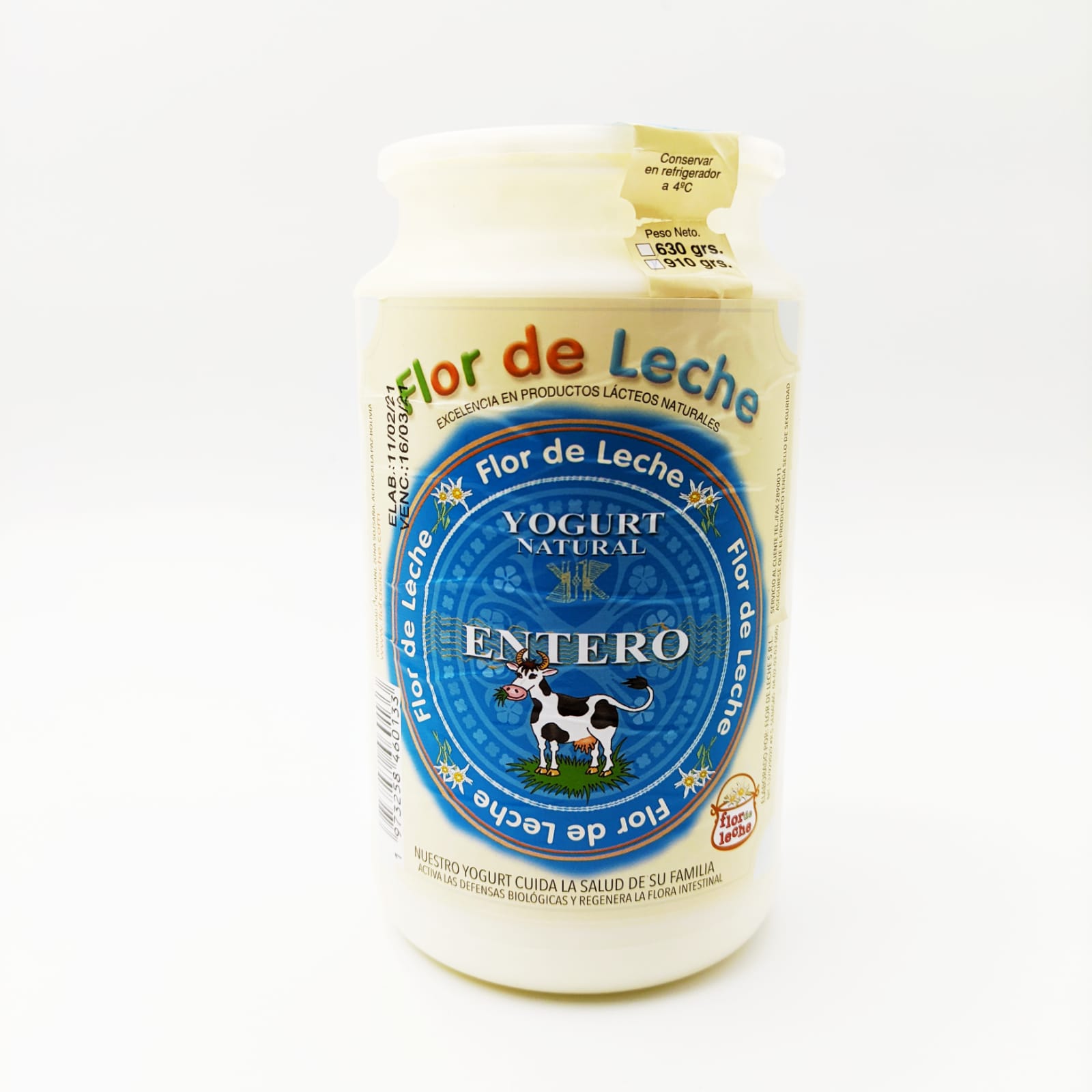 Yogurt Natural Entero (910 grs.)